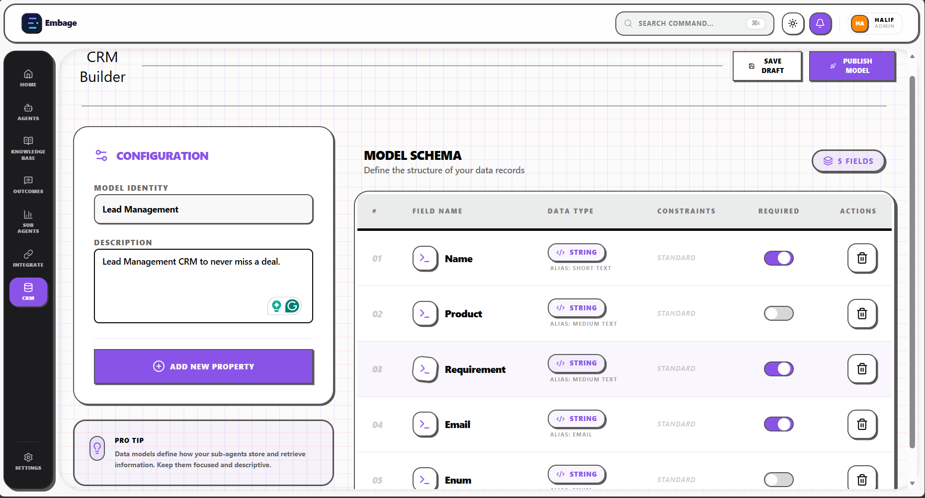Set Up CRM Datastores